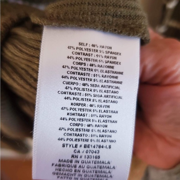 Anthro Eri + Ali Tallie Waffle Knit Peplum Hem Top - Picture 7 of 9